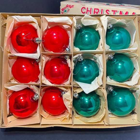 COPY - 1950's Vintage Polish Mercury Glass Ball Ornaments! 11 ornaments - Picture 4 of 16